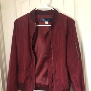 Red bomber jacket from Francesca’s